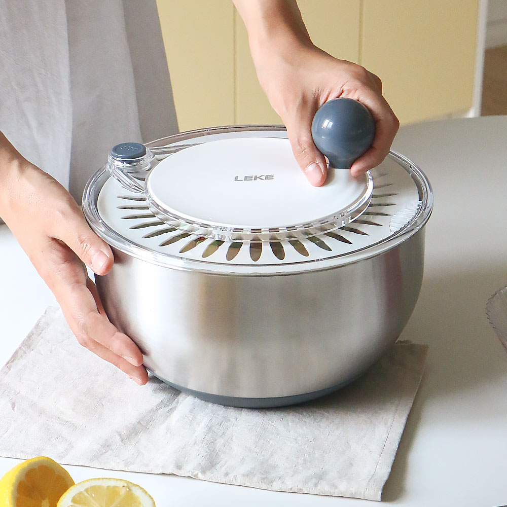 니드코 리케 스텐 야채탈수기 샐러드스피너 채소탈수 채반 믹싱볼 대용량 업소용