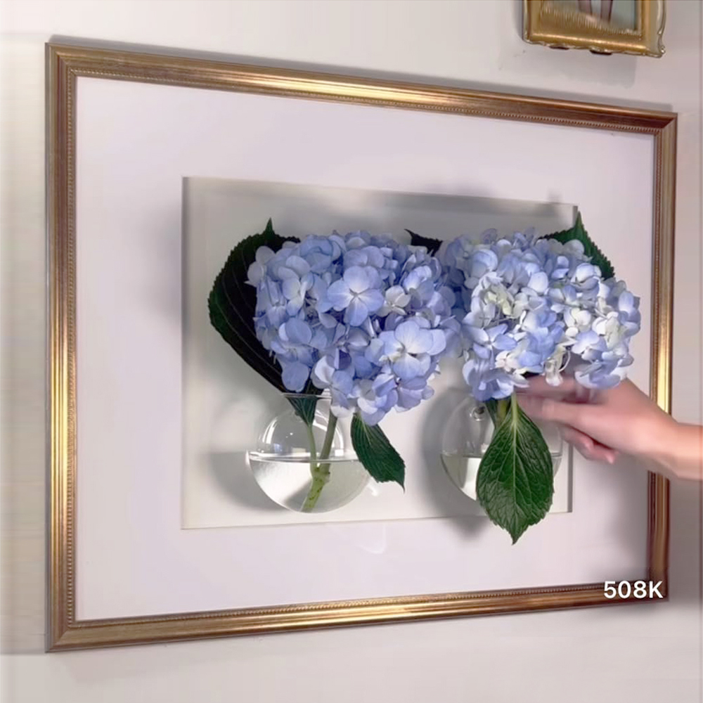 벽걸이 유리화병 식물용 꽃병 욕실 홈 오피스 거실 장식 인테리어