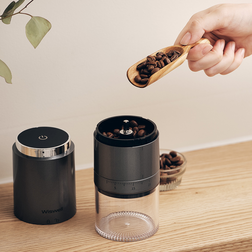 [네이버 단독] 위즈웰 무선 커피그라인더 마치나 휴대용 전동 자동 가정용 기계 메이커