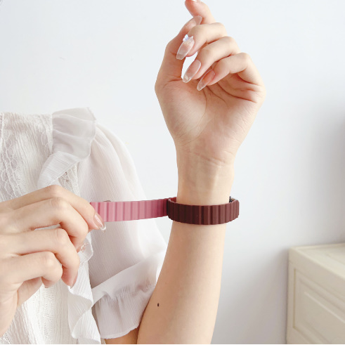 샤오미 미밴드 8 9 10 스트랩 마그네틱 실리콘