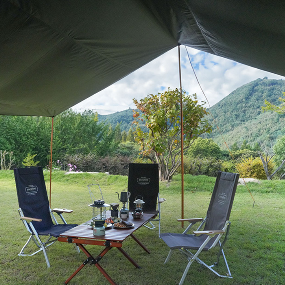 스노우라인 타프 렉타타프 세트 L 피그먼트 블랙코팅 캠핑타프