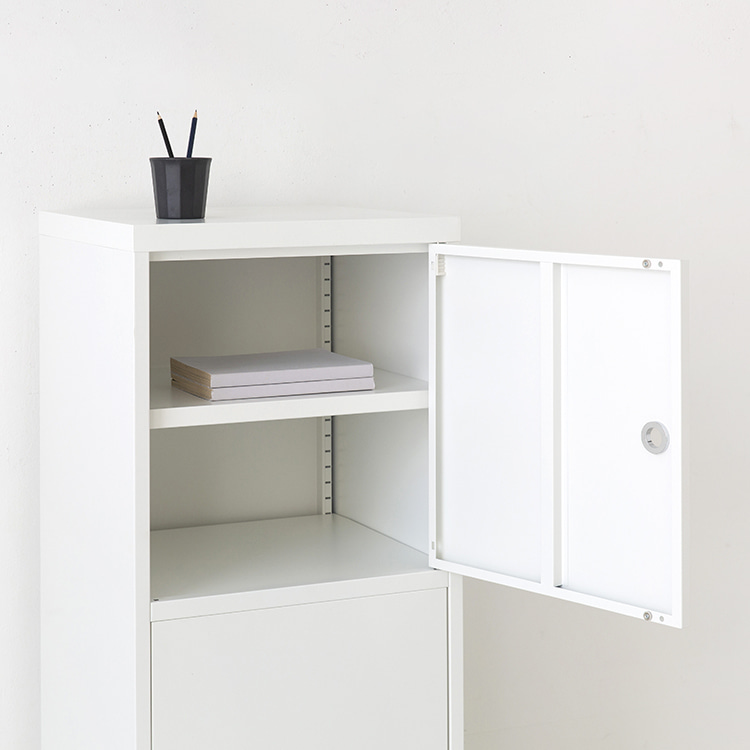 MKB 캐비넷 3문 수납장 479x457x1594mm, 3단, 화이트 0893.9007 - 상세 이미지 4