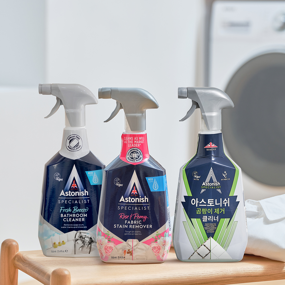 [본사] 아스토니쉬 다용도 청소세제 곰팡이+배스룸+만능 얼룩제거 3종 세트