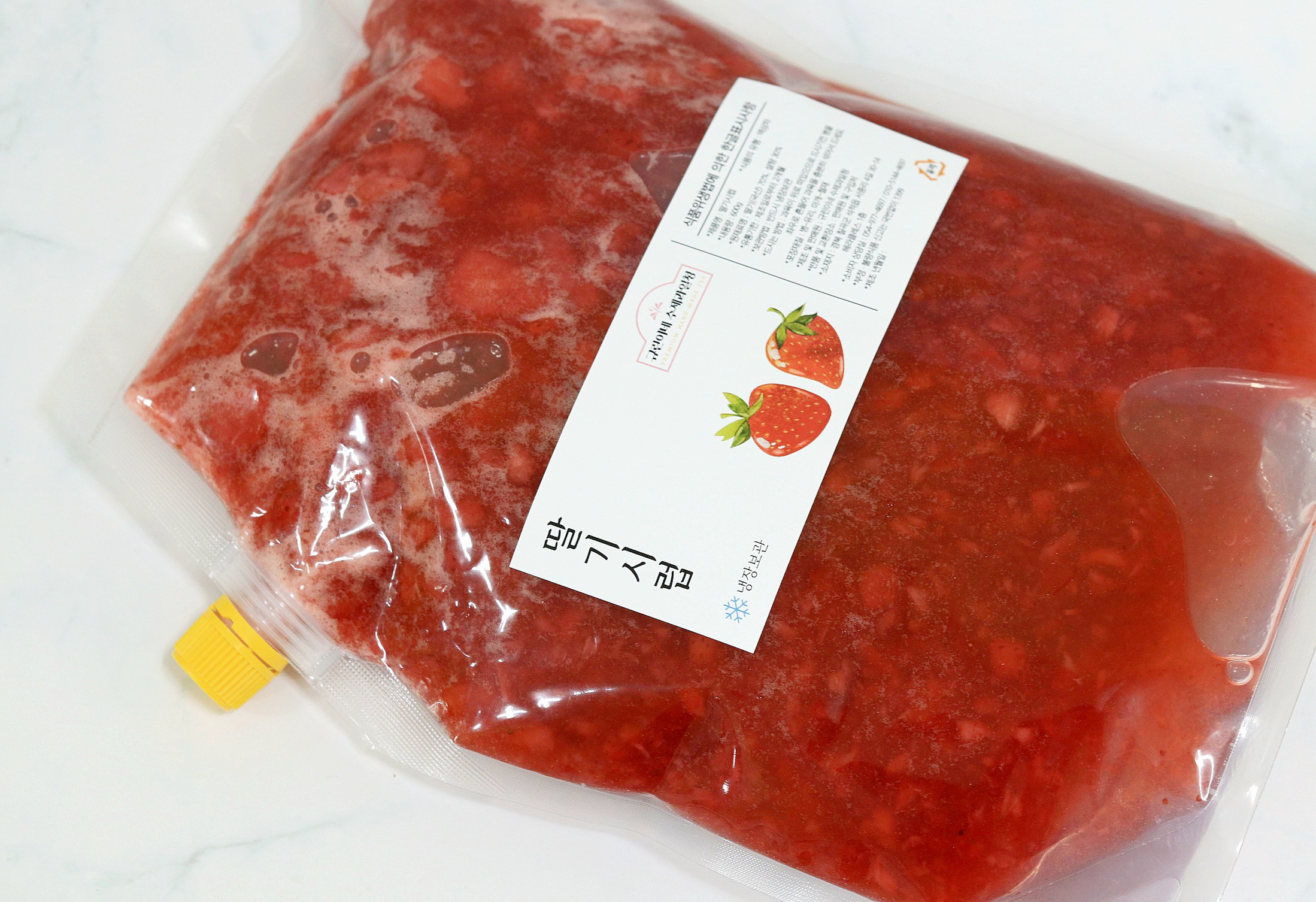 [규린이네] 수제청 과일청 레몬청 2kg 파우치 에이드 대용량 카페납품 차답례품 선물세트 - 상세 이미지 4