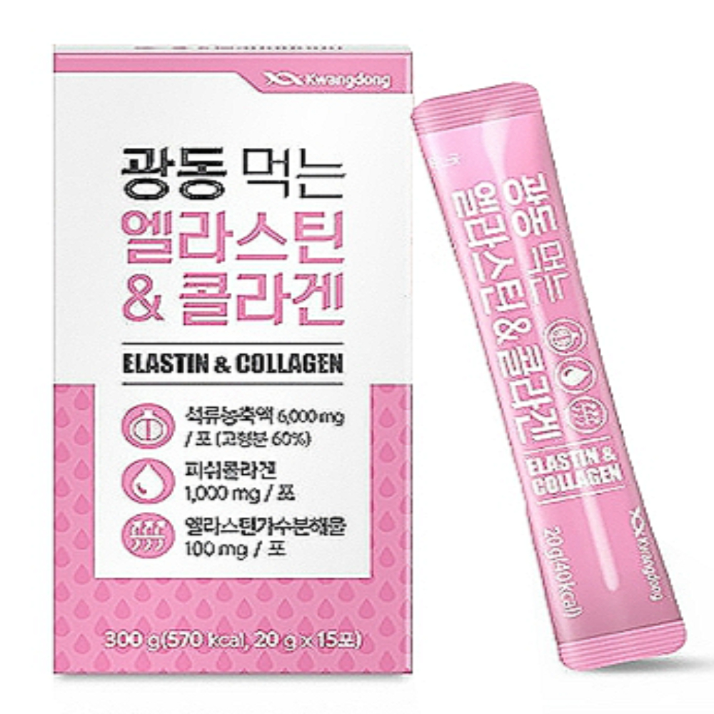 젤리타입 먹는 단백질 엘라스틴 저분자 피쉬 콜라겐 15 포 1통 : 굿샵82