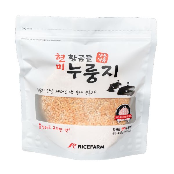 황금들 고소한 현미 누룽지 간식 누룽지과자 대용량 중식 맛있는 업소용 현미 410g