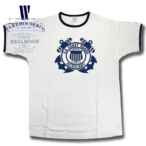 웨어하우스 WAREHOUSE 4059 U.S.COAST GUARD 남성 반팔 티셔츠 - 상세 이미지 2