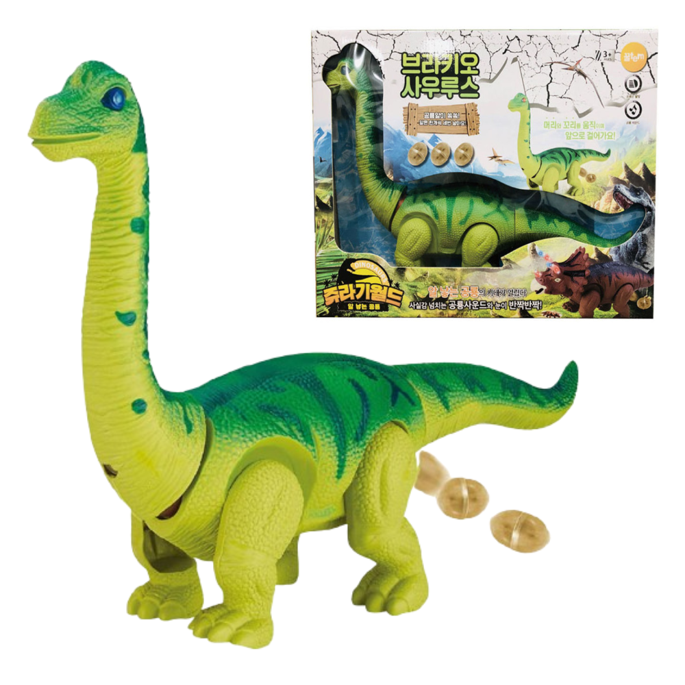움직이는 공룡 장난감 쥬라기월드 알 낳는 브라키오사우루스 소리나는 4세 남아
