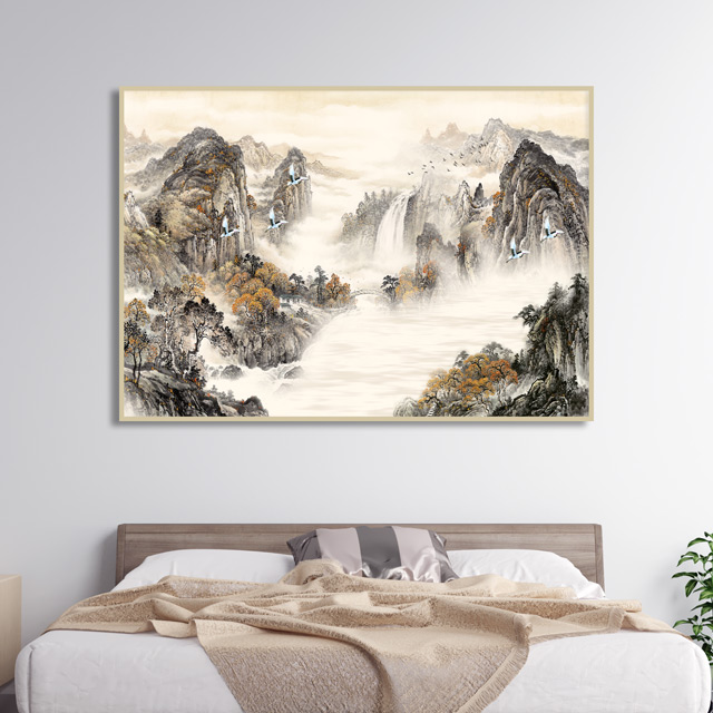 돈들어오는 산수화 그림 대형 액자 거실 안방 풍수 인테리어 집들이 부모님 개업 선물 이미지 6