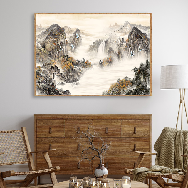돈들어오는 산수화 그림 대형 액자 거실 안방 풍수 인테리어 집들이 부모님 개업 선물 - 상세 이미지 5