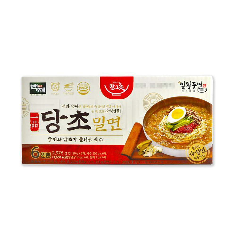 백제 일월풍면 당초밀면 496g x 6인분 코스트코 물냉면 : 코코의민족
