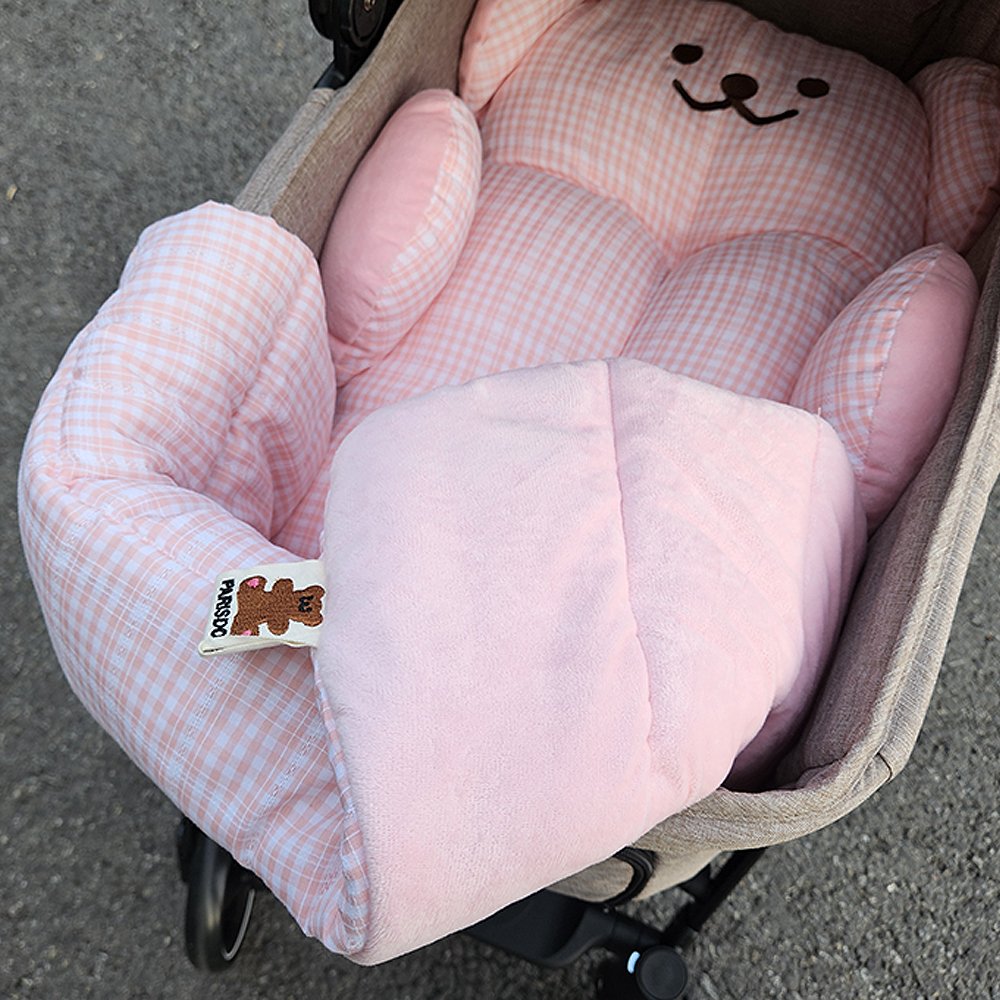강아지 유모차 쿠션 겨울 개모차 방석 라이너세트 베어 유모차 가드 라이너 사계절
