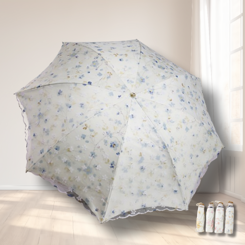 레이스양산 꽃무늬 3단 여름 자외선차단 암막 UV 엄마 양산