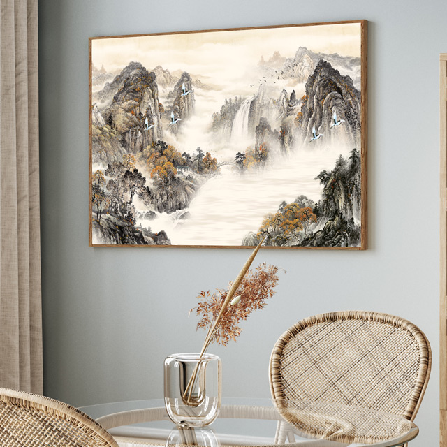 돈들어오는 산수화 그림 대형 액자 거실 안방 풍수 인테리어 집들이 부모님 개업 선물 이미지 7