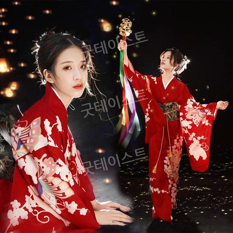 기모노 유카타 일본 전통 의상 코스튬 코스프레 할로윈 졸업사진 촬영 공연 - 상품 이미지