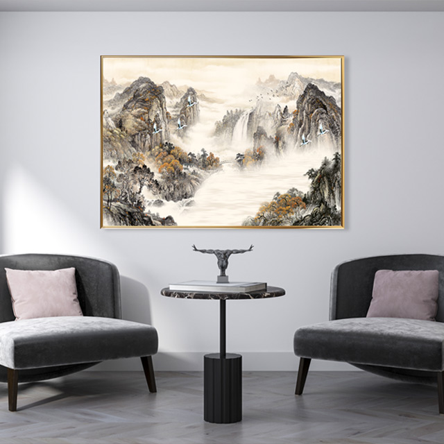 돈들어오는 산수화 그림 대형 액자 거실 안방 풍수 인테리어 집들이 부모님 개업 선물 - 상세 이미지 2