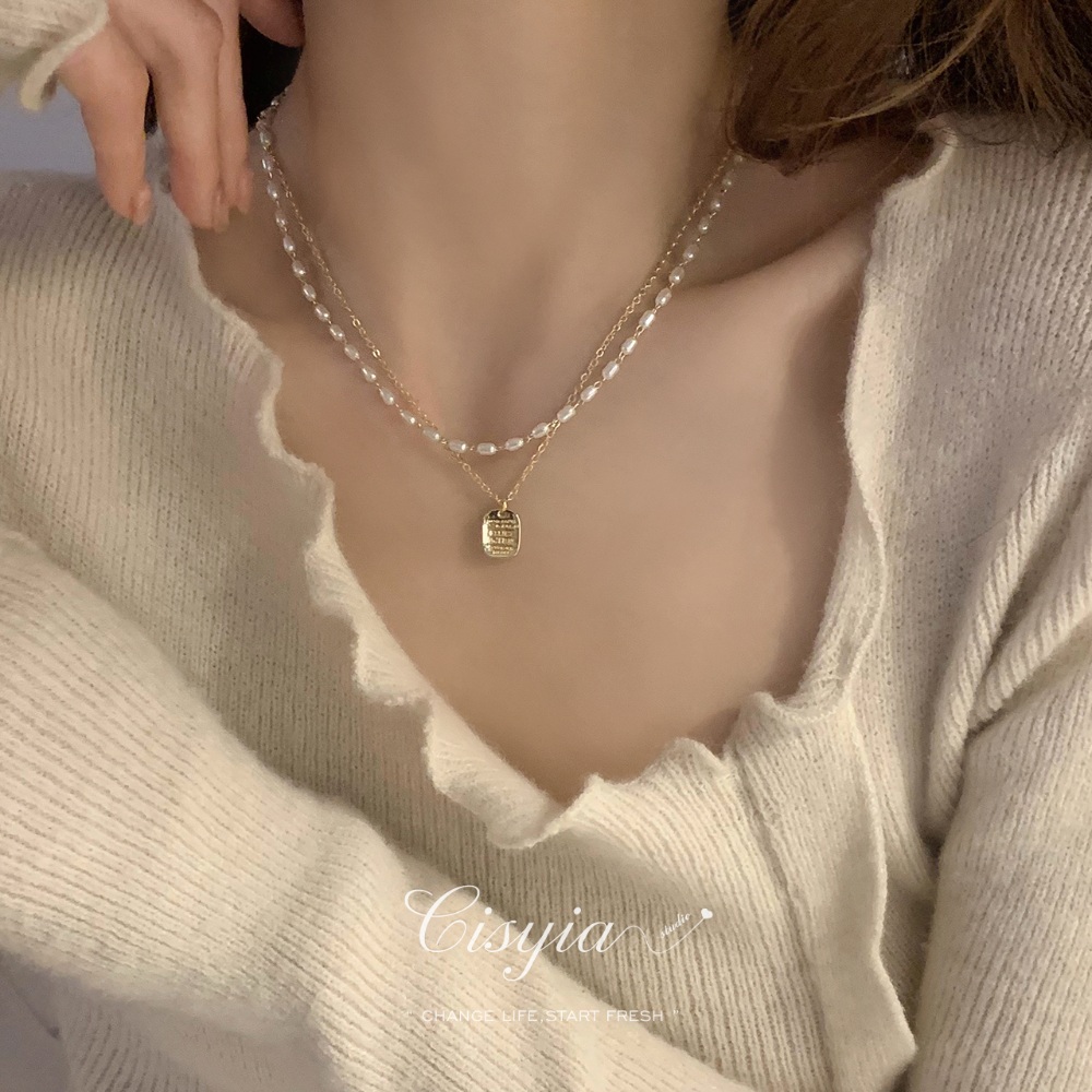 나혼자산다 551회 박나래 진주 목걸이 레이어드 러블리 의상 옷 패션 - 상품 이미지
