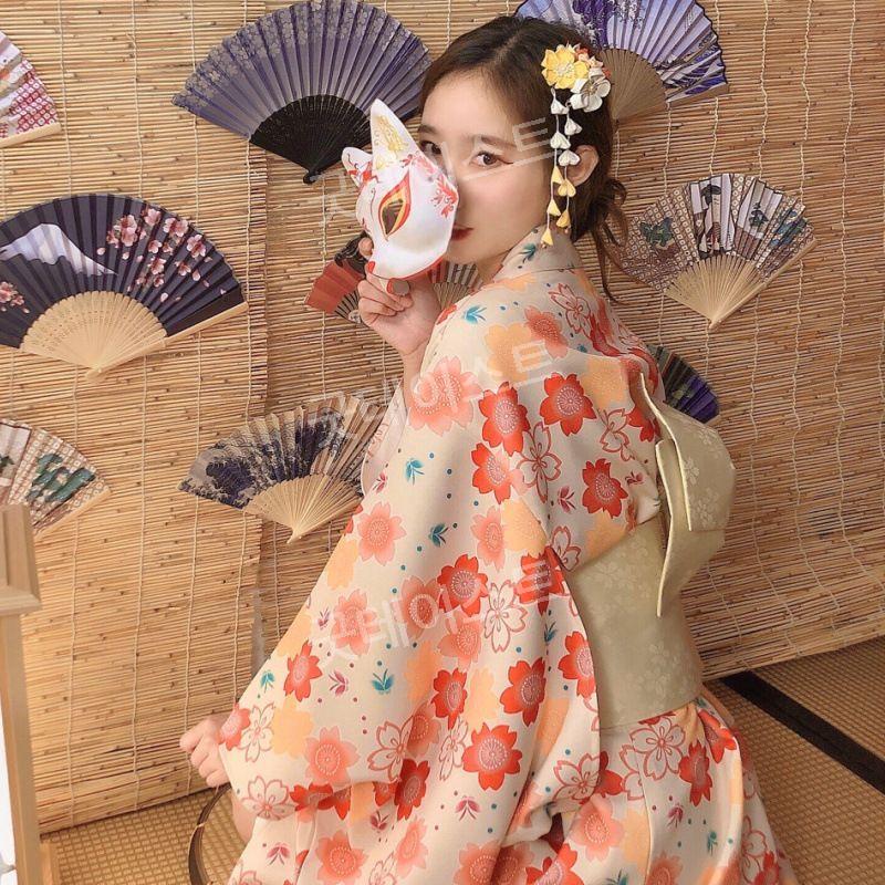 기모노 유카타 일본 전통 의상 코스튬 코스프레 할로윈 졸업사진 촬영 공연 - 상세 이미지 3