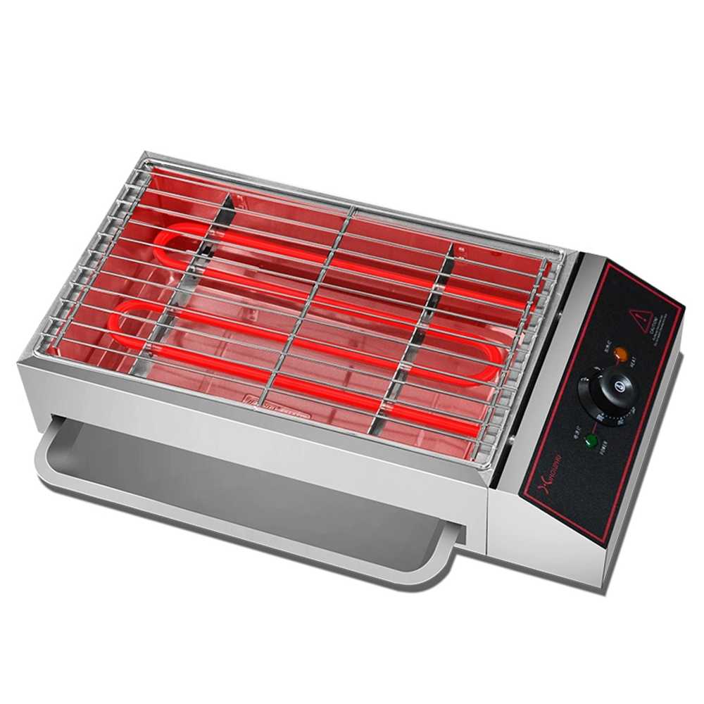 바비큐 전기그릴 소형 전하 대하 구이 닭꼬치 고기 팬 2800W - 상세 이미지 4