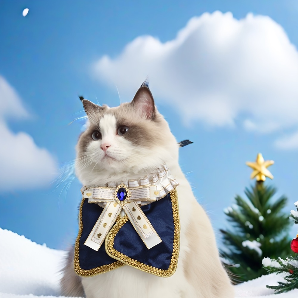 강아지 고양이 상의 귀족 파티 스타일 의상 생일파티 화동 반려동물 전용 스카프 이미지 6
