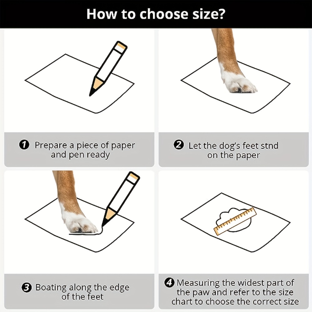 강아지 방수 신발 세트 산책용 미끄럼 방지 소형 중형 대형 반려동물 액세서리