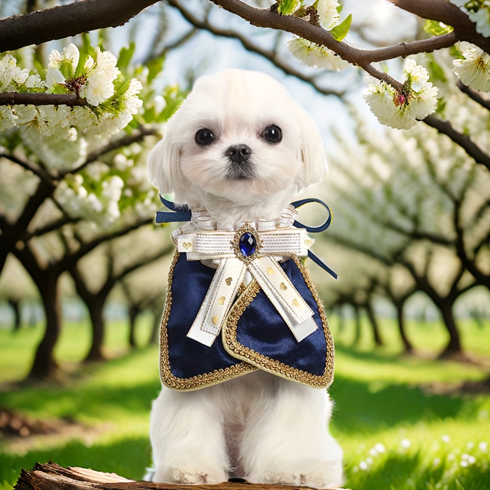 강아지 고양이 상의 귀족 파티 스타일 의상 생일파티 화동 반려동물 전용 스카프 - 상품 이미지