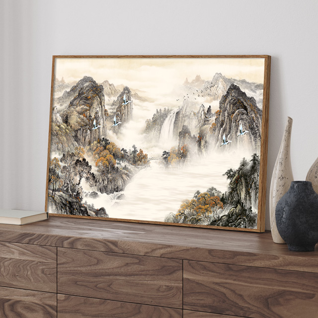 돈들어오는 산수화 그림 대형 액자 거실 안방 풍수 인테리어 집들이 부모님 개업 선물 - 상세 이미지 4