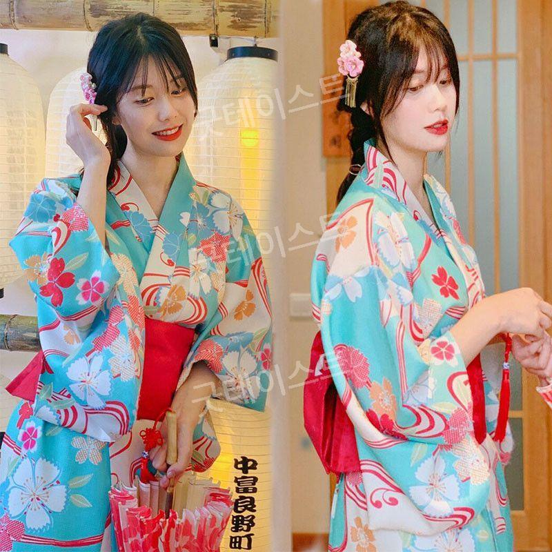 기모노 유카타 일본 전통 의상 코스튬 코스프레 할로윈 졸업사진 촬영 공연 이미지 6