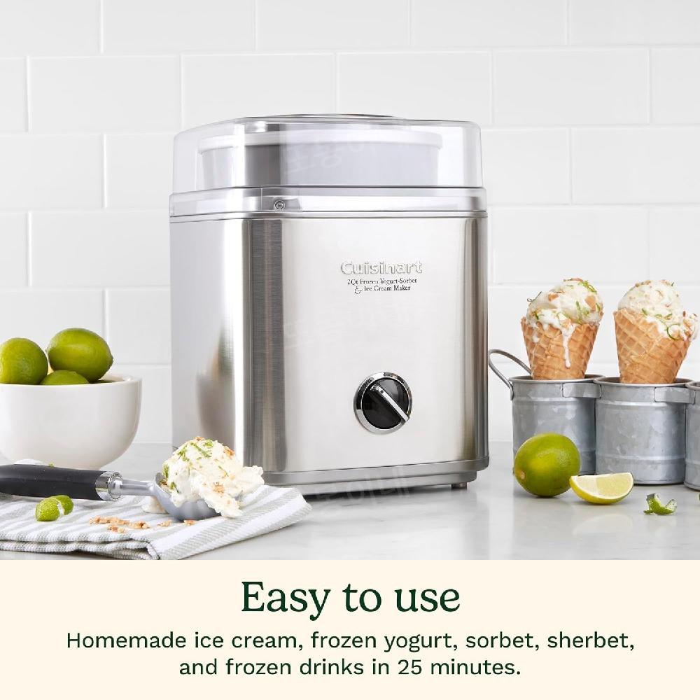 CUISINART ICE30BCP1 아이스크림 메이커 실버 소프트 가정용 제조기 젤라또 - 상세 이미지 2