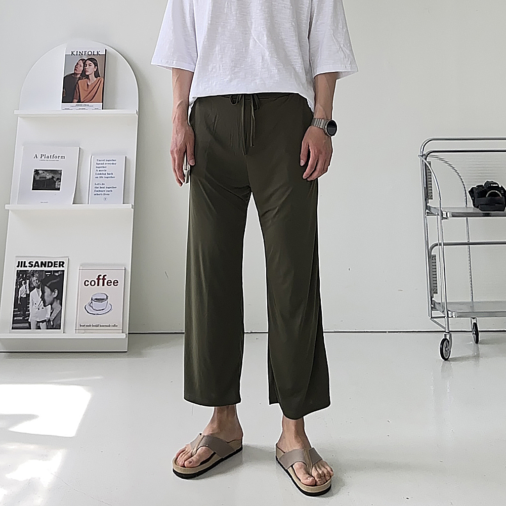 남자 여름바지 밴딩 쿨 아이스 팬츠 남자 냉장고바지