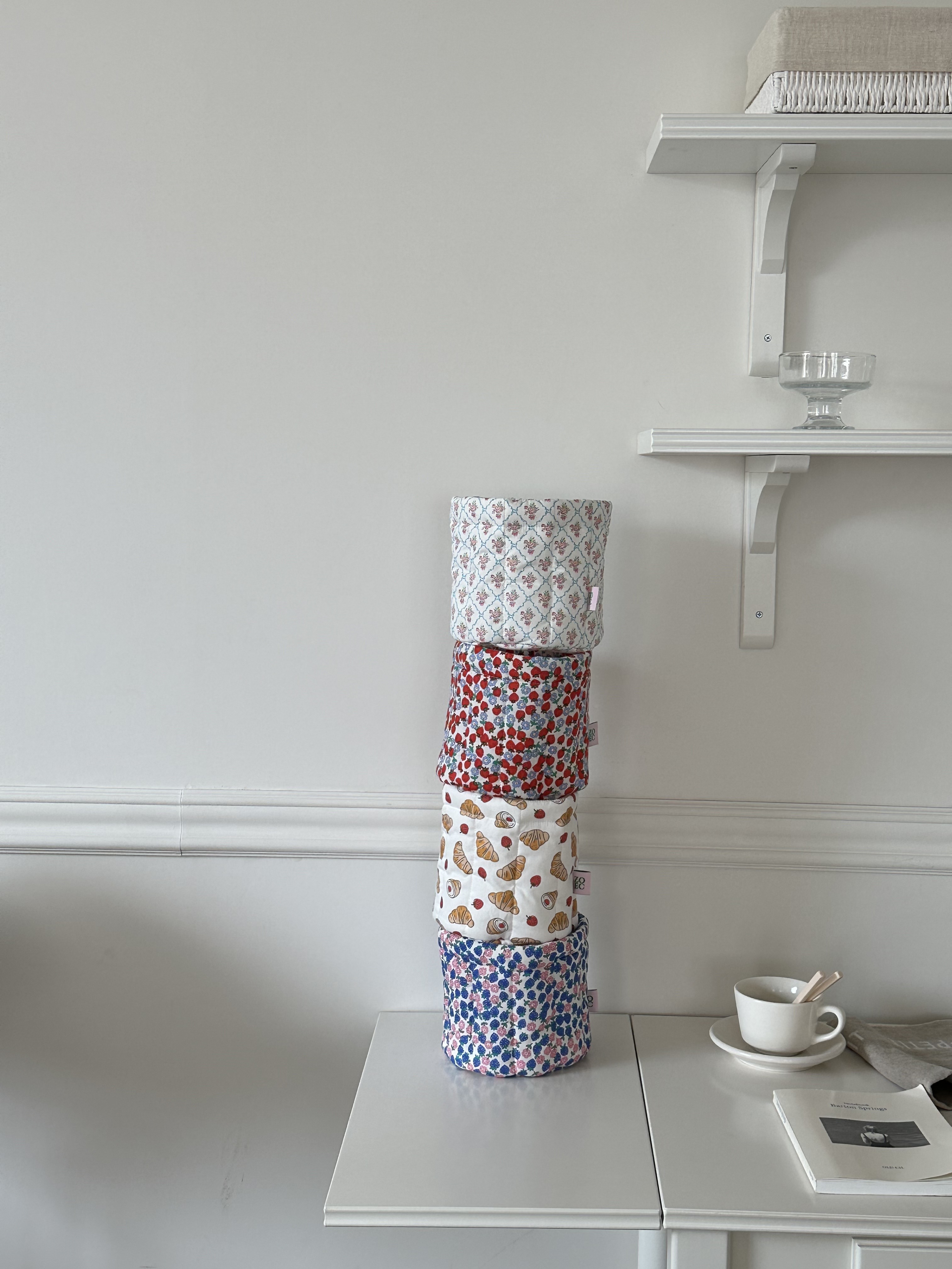 원 몽실 미니 패브릭 바구니 바스켓 장난감 펜트리 정리함 화분커버