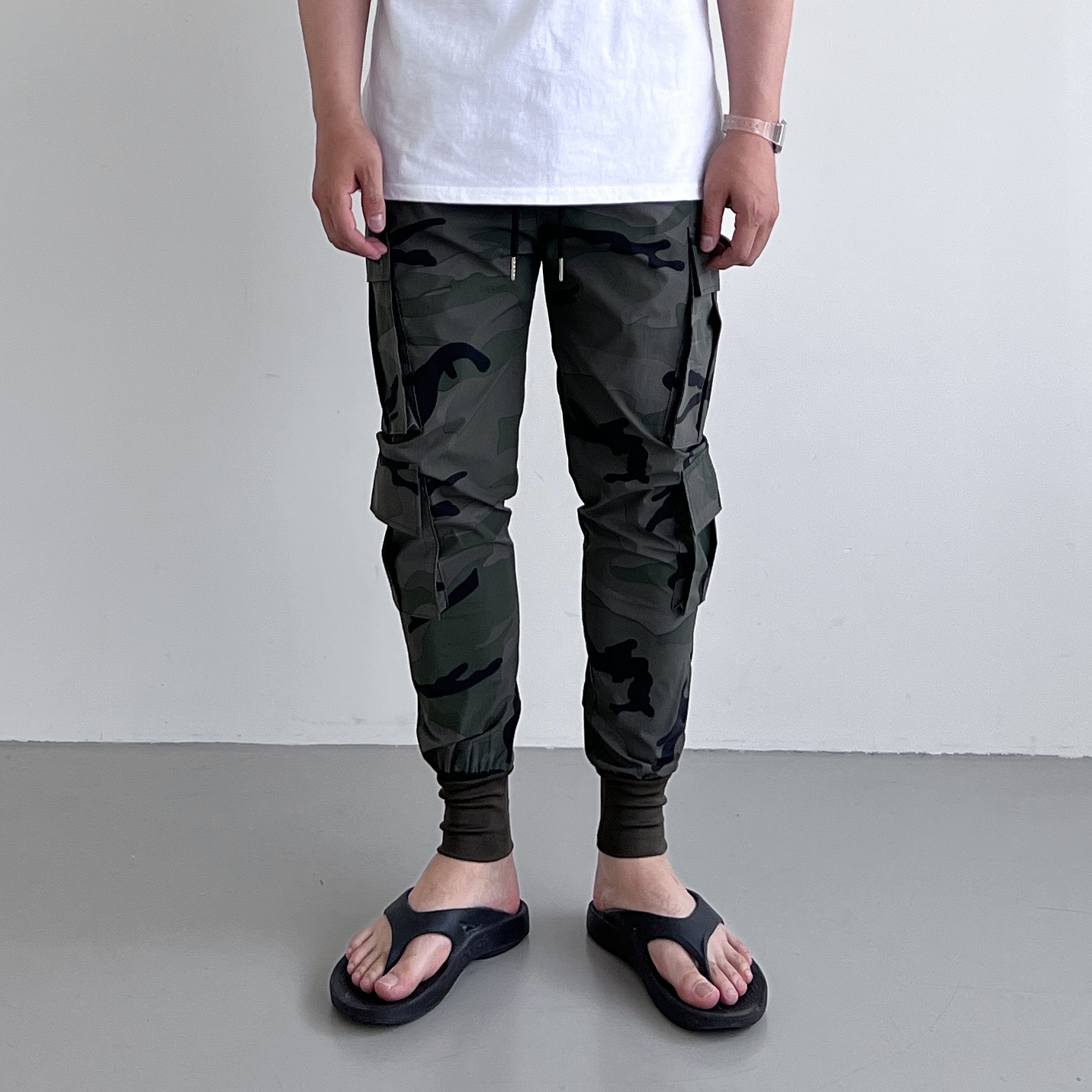 카모 밀리터리 아이스 카고 조거 팬츠 빅사이즈 작업 바지 냉장고바지 - 상세 이미지 3