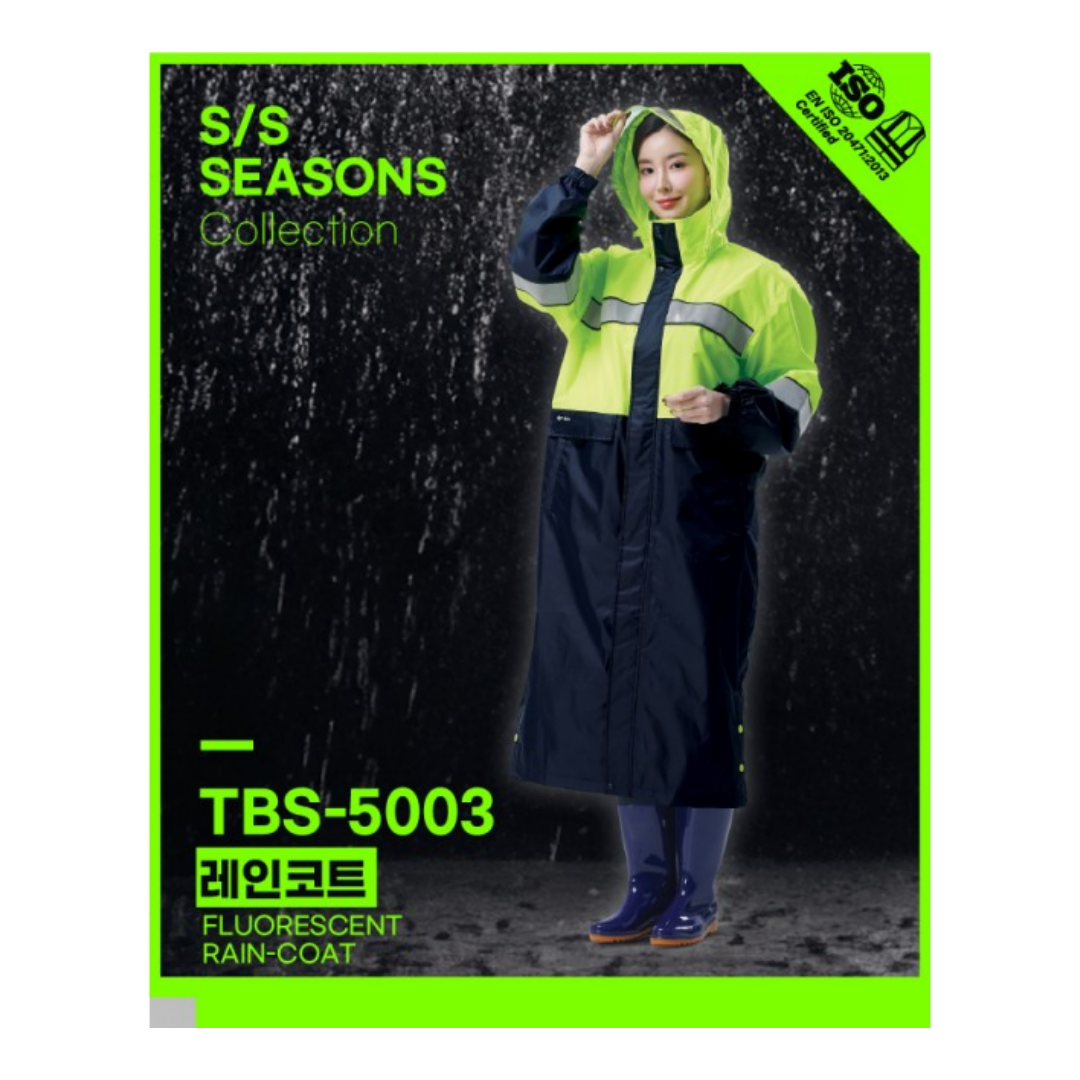 티뷰크 TBS-5003 걷기편한 레인코트 옆트임 안감 메쉬소재로 통기성 좋은 우비 - 상세 이미지 2