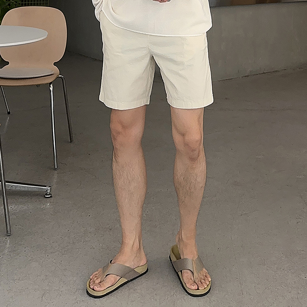 남자 여름 린넨 빅사이즈 고무줄 밴딩 냉장고 면 반바지 숏팬츠 남자 반바지