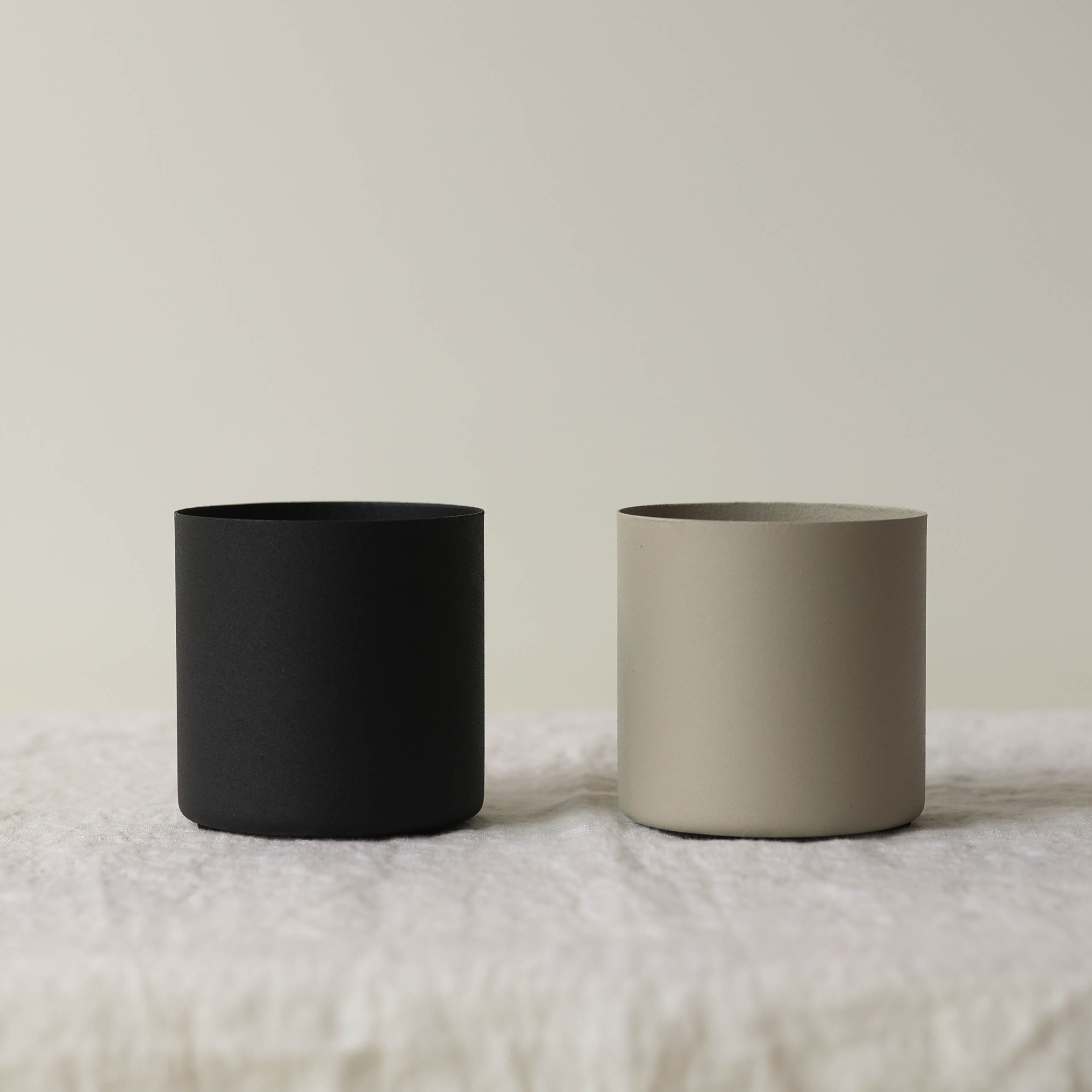 모던 스틸 인테리어 디자인 화분 미니 블랙 그레이 - 상세 이미지 2