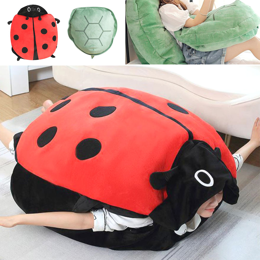 귀여운 후드 등쿠션 깜찍한 허리 등받이 포근한 밸크로 베개