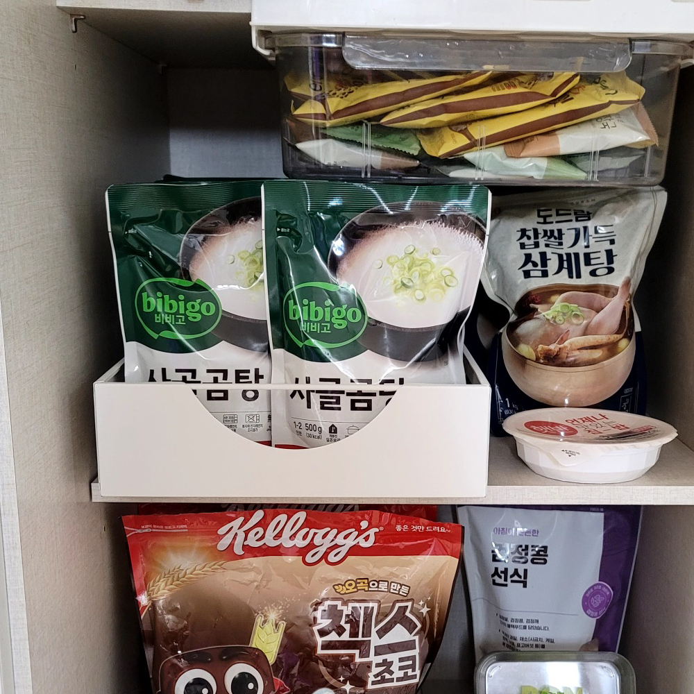 싱크대 슬라이딩 선반 레일선반 인출식 선반 언더 하부장 정리 랙 기본형 - 상세 이미지 3