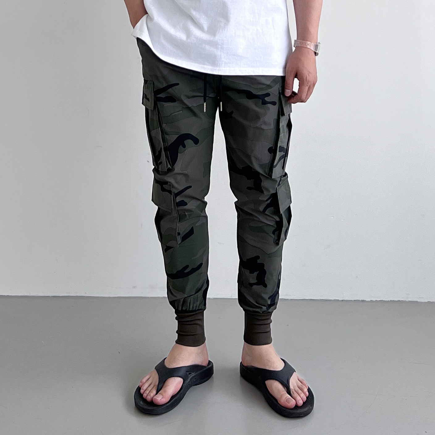 카모 밀리터리 아이스 카고 조거 팬츠 빅사이즈 작업 바지 냉장고바지 - 상세 이미지 2
