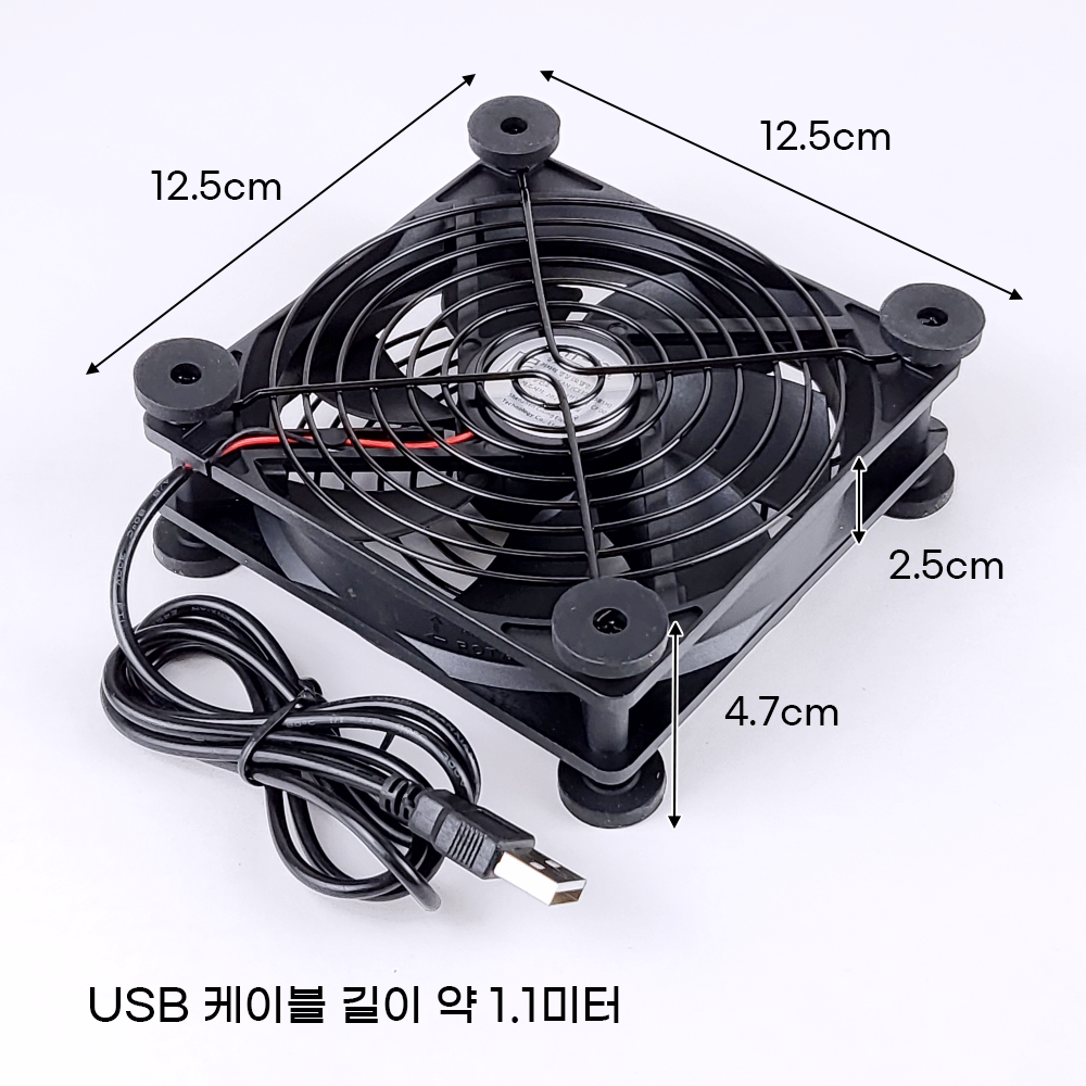 공유기 미니PC 셋톱박스 USB 저소음 쿨러 쿨링팬 (패키지 기본형) - 상세 이미지 5