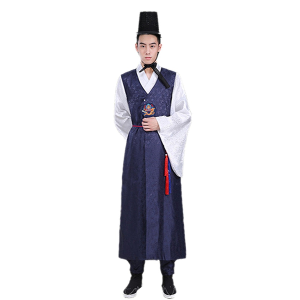 남자 두루마기 세트 한복 상의 바지 셋업 선비 의상 도포 졸업사진 컨셉 2컬러 - 상세 이미지 4