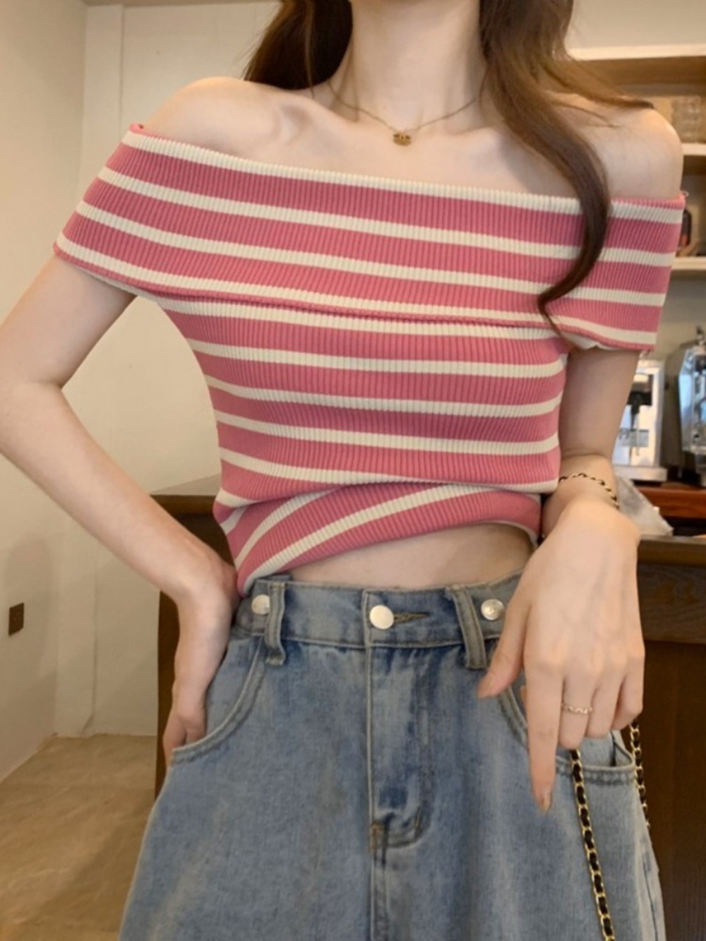살림남 364회 백지영 반팔 티셔츠 오프숄더 섹시한 의상 옷 패션 - 상세 이미지 2