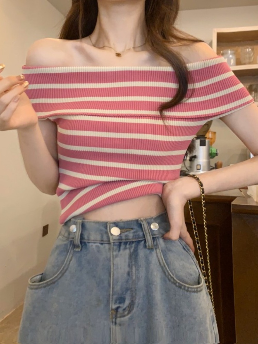 살림남 364회 백지영 반팔 티셔츠 오프숄더 섹시한 의상 옷 패션 - 상세 이미지 5