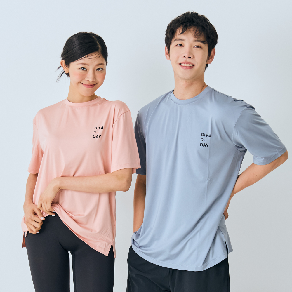 스윔어바웃 파스텔 반팔 루즈핏 오버핏 래쉬가드 빅사이즈 수영복 커플 상의 남자 여자 이미지 7