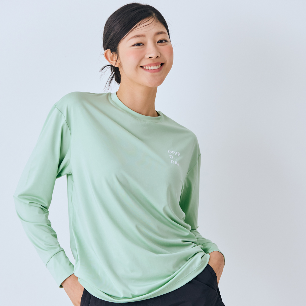 스윔어바웃 파스텔 긴팔 루즈핏 오버핏 래쉬가드 빅사이즈 수영복 커플 상의 남자 여자 이미지 8