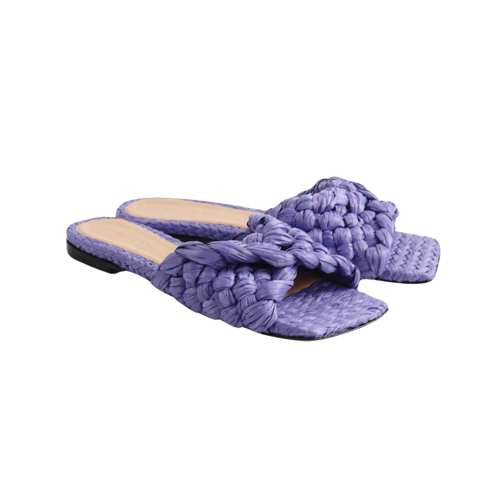 보테가베네타 여성 라피아 스트레치 플랫 샌들 652860 V0GM0 5176