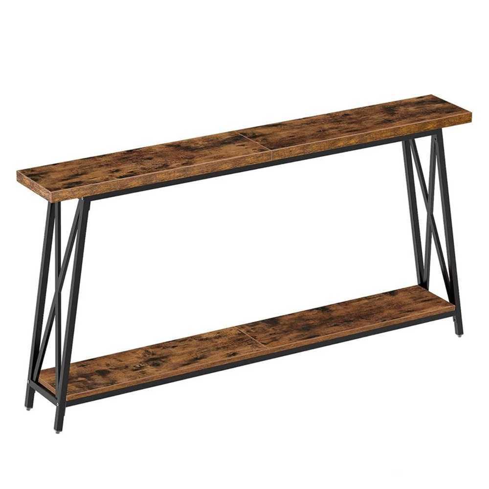 복도 테이블 현관 폭좁은 콘솔 장식장 사이드 선반 90x25x80cm - 상품 이미지