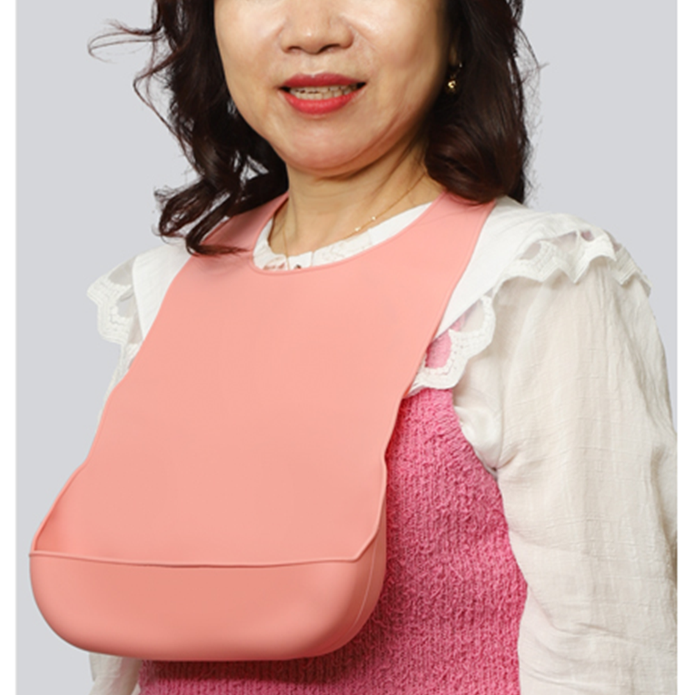 어른턱받이 실리콘 방수 환자용 어르신 노인 성인용 식사앞치마 - 상세 이미지 2