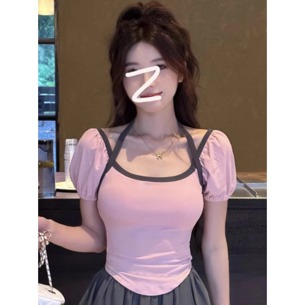 놀면뭐하니 239회 미주 반팔 티셔츠 퍼프 스퀘어넥 의상 옷 패션 - 상세 이미지 3