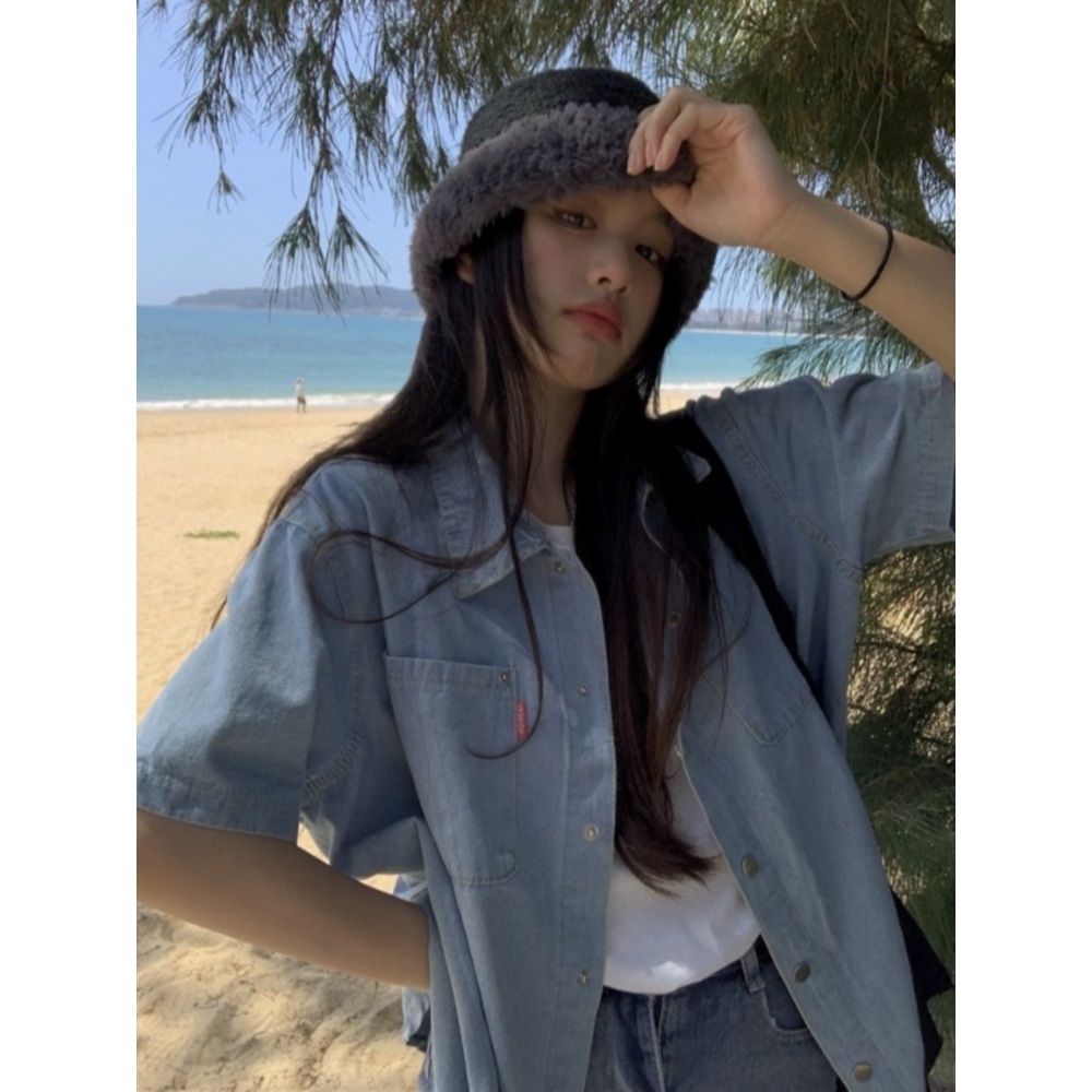미녀와 순정남 27회 박도라 임수향 데님 셔츠 오버핏 루즈한 의상 옷 패션 - 상세 이미지 3