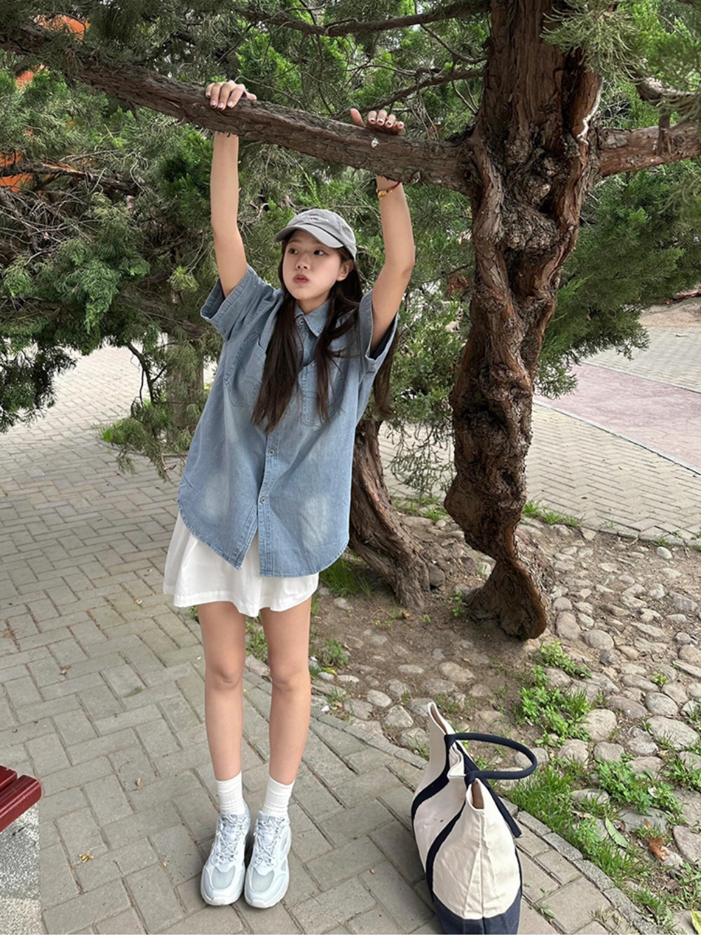 미녀와 순정남 27회 박도라 임수향 데님 셔츠 얇은 하이틴 의상 옷 패션 - 상세 이미지 2